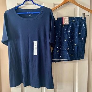 Womens Sleep pajama Shorts w/Top 2x secret treasures time and tru
